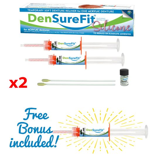 Lower Denture Reline Kit - Buy One Get One Free (Both Kits are Included)