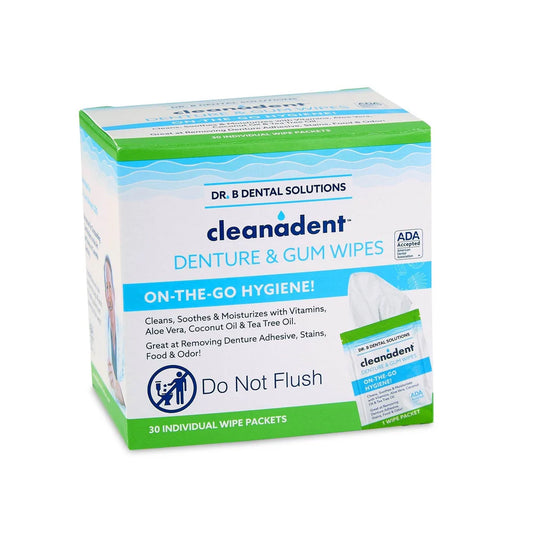 Cleanadent Denture & Gum Wipes – Box
