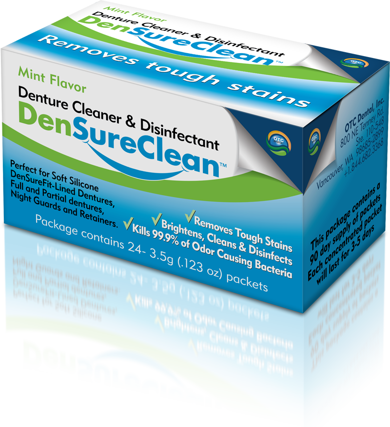 DenSureClean: Denture Cleaner, Brightener, Deodorizer & Disinfectant