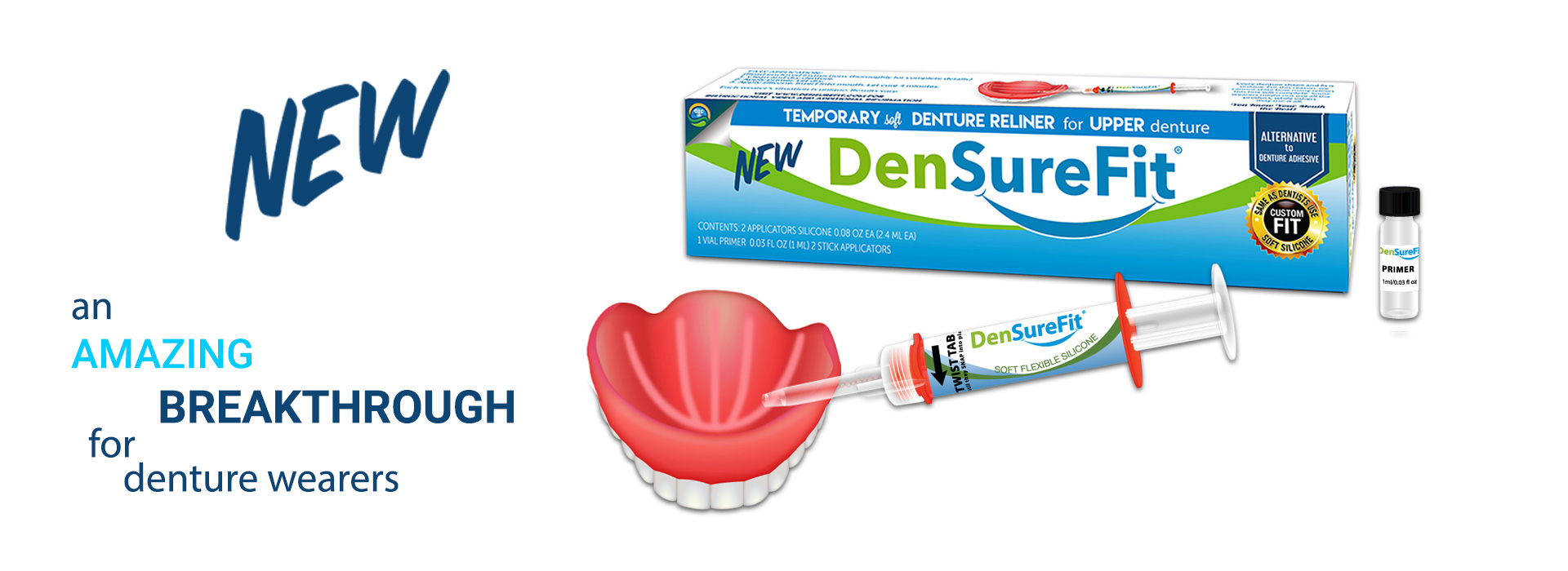 DenSureFit- Denture Reline Kit &amp; Denture Adhesive ...