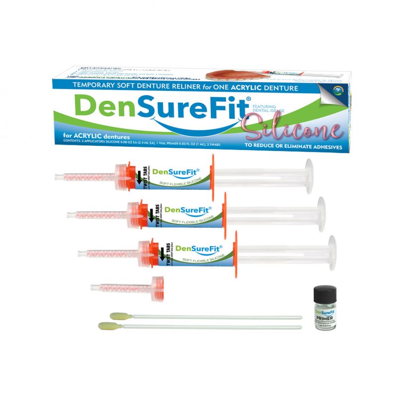 DenSureFit Soft Silicone Denture Reline Kit Adhesive Alternative